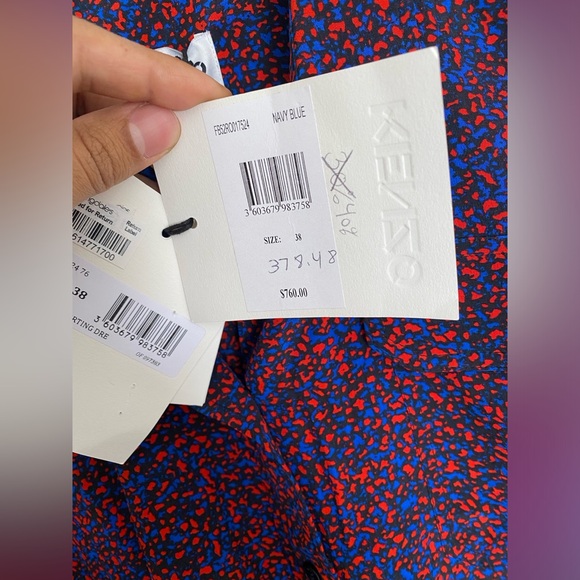 Kenzo Belted Silk Dress Micro Camo Pockets - Picture 11 of 16